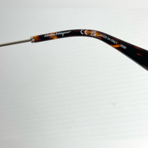 FERRAGAMO Oversized Gradient Blue Round Lens Silver Color Frame Sunglasses 60mm - Picture 11 of 14